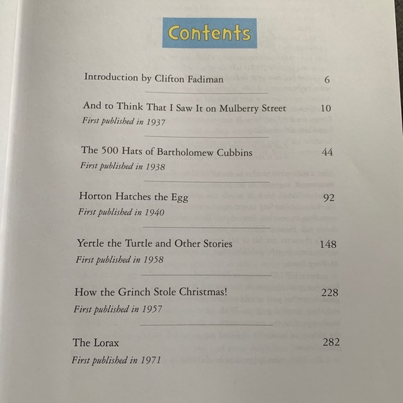 Six By Seuss Hardcover book - Picture 2 of 5